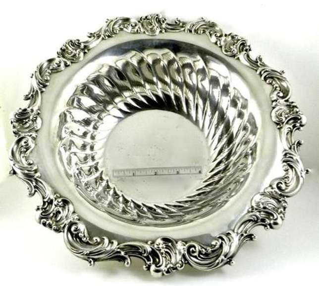 Ornate Sterling Serving Bowl