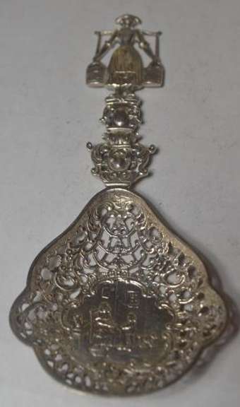 Shreve & CO  Cast Sterling Pierced  Serving Spoon Circa 1920