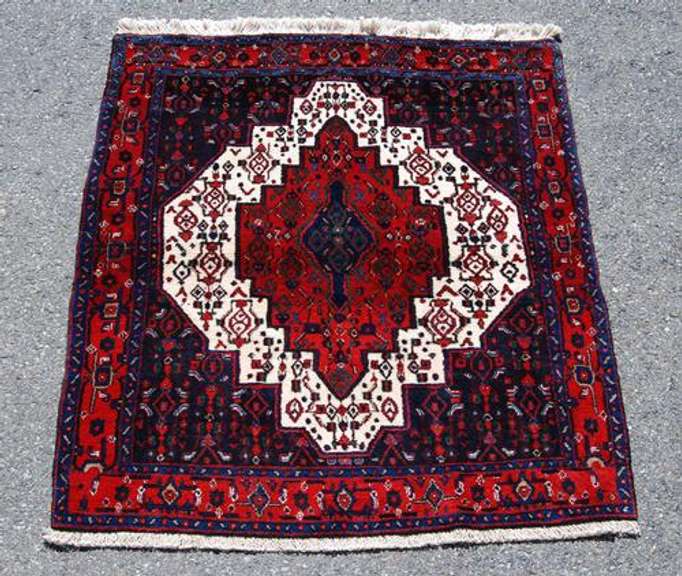 Detailed Semi Antique Square Persian Sanandaj 4.9x4.1