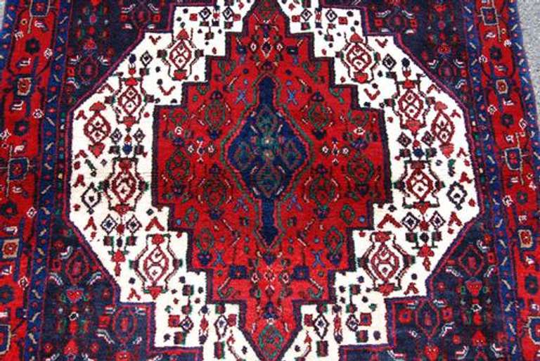 Detailed Semi Antique Square Persian Sanandaj 4.9x4.1