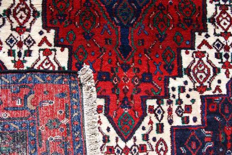 Detailed Semi Antique Square Persian Sanandaj 4.9x4.1