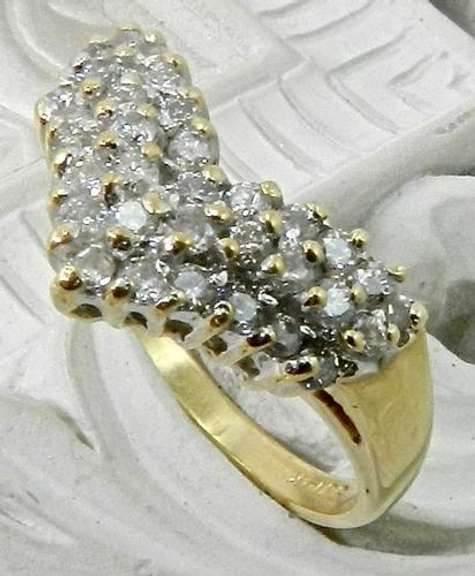 Ring with a Chevron of Diamonds