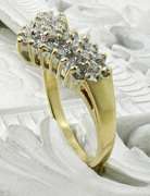 Ring with a Chevron of Diamonds