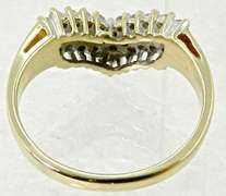Ring with a Chevron of Diamonds