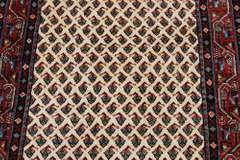 Strikingly beautiful Persian Sarouk runner 3.7x10.8