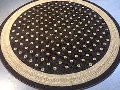6 Ft Round Premium Transitional Design Rug