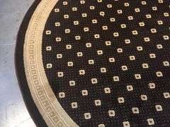 6 Ft Round Premium Transitional Design Rug