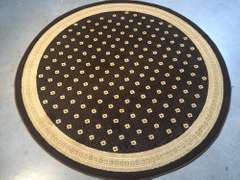 6 Ft Round Premium Transitional Design Rug