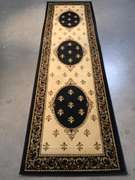 Classic Medallion French Fluer De Lys 8 Ft Runner