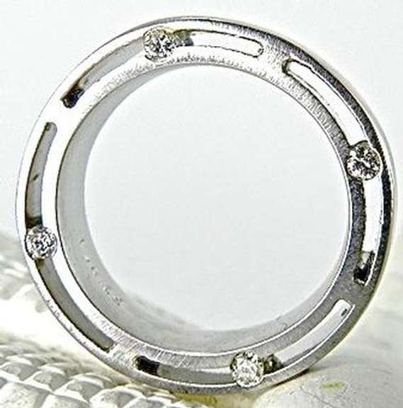 Eye catching modern platinum diamond band