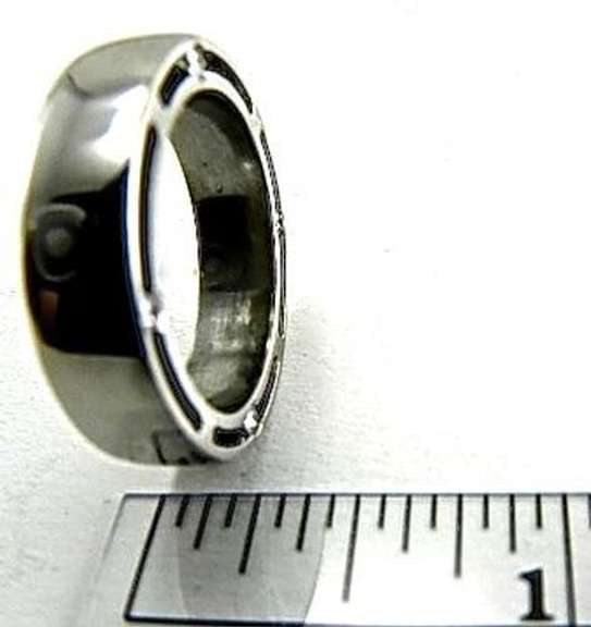 Eye catching modern platinum diamond band