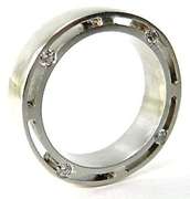 Eye catching modern platinum diamond band