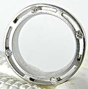 Eye catching modern platinum diamond band