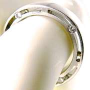 Eye catching modern platinum diamond band