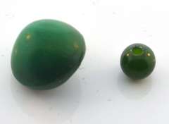 Lot Of Two Green Malachite Loose Gemstones/Beads