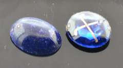 Set Of Two Blue Cabochon Loose Gemstones, 8.90ctw