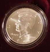 1998 2 pc Kennedy Memorial Silver Dol & Hf Dol