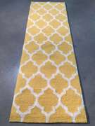 Trendy Lattice Design Hand Tufted Rug 8FT Runner