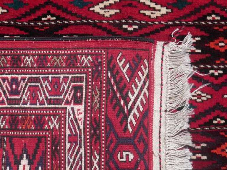 Lovely Hand Woven 4.5x6.4 Turkmen Rug