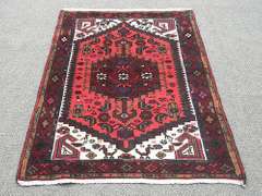 Nicely Contrasted Handmade Persian Hamadan 4.11X3.2
