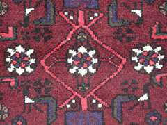 Nicely Contrasted Handmade Persian Hamadan 4.11X3.2