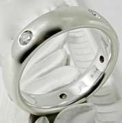 Sturdy White Gold Man's Diamond Band