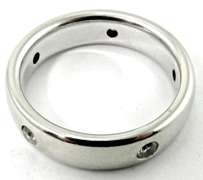 Sturdy White Gold Man's Diamond Band