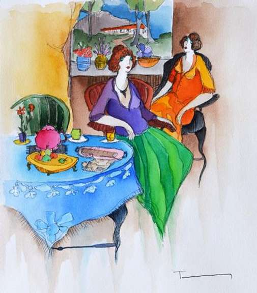 Original Signed Itzchak Tarkay Watercolor