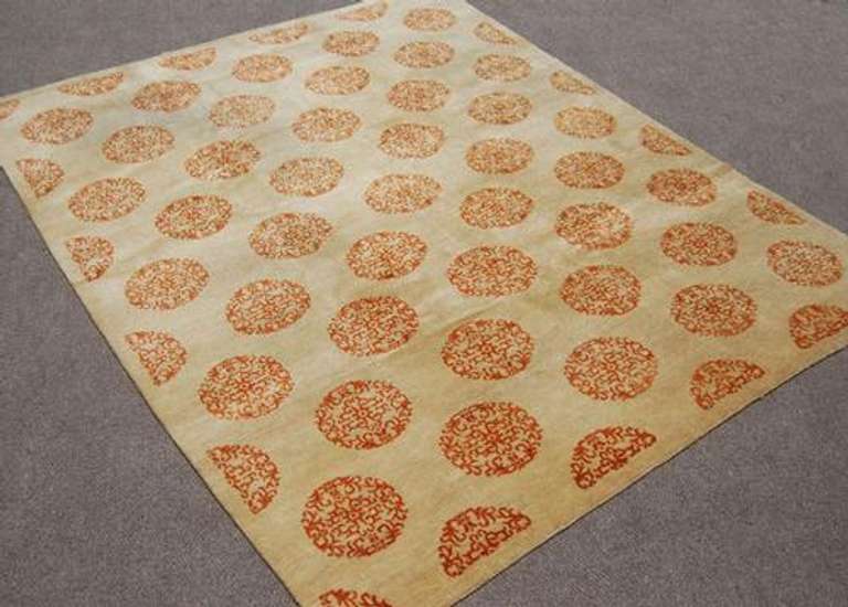 LOVELY SIMPLISTIC DESIGN HAND MADE INDO CHOBI RUG