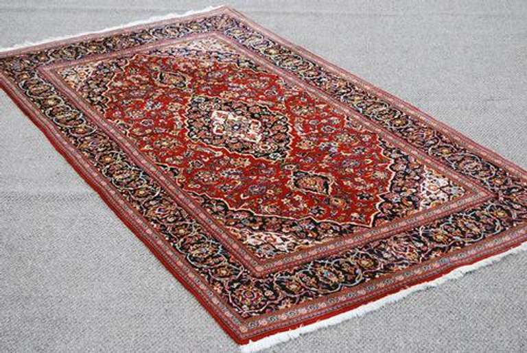 Collectible and unique Hand woven Persian Kashan Rug