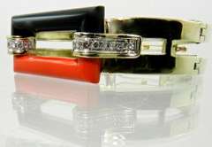 Art deco original Vintage Coral Bangle Bracelet