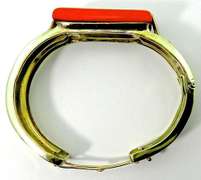 Art deco original Vintage Coral Bangle Bracelet