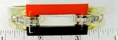 Art deco original Vintage Coral Bangle Bracelet