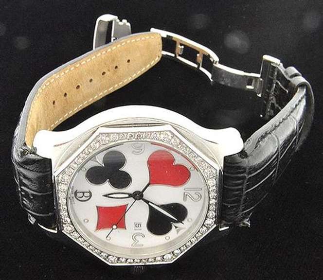3.00 Carat Diamond Gents Poker Club Dial Watch