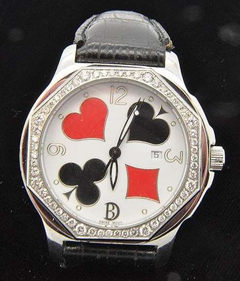 3.00 Carat Diamond Gents Poker Club Dial Watch