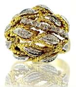 Mid-Century18k and Diamond Dome Ring