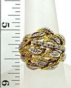 Mid-Century18k and Diamond Dome Ring