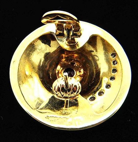 Designer Ruby, Diamond, & 14kt Gold Earrings