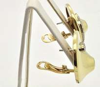 Designer Ruby, Diamond, & 14kt Gold Earrings