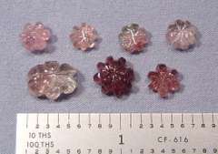 Natural Tourmaline Carvings, Lot of 7, 16.96 cts.