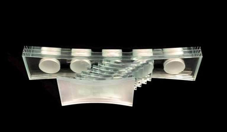 Elegant Multi Layered Glass 5 Tea-Light Candle Tea Holder