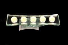 Elegant Multi Layered Glass 5 Tea-Light Candle Tea Holder