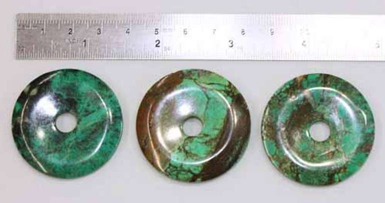 Natural Turquoise Donuts - Lot of 3 Pieces