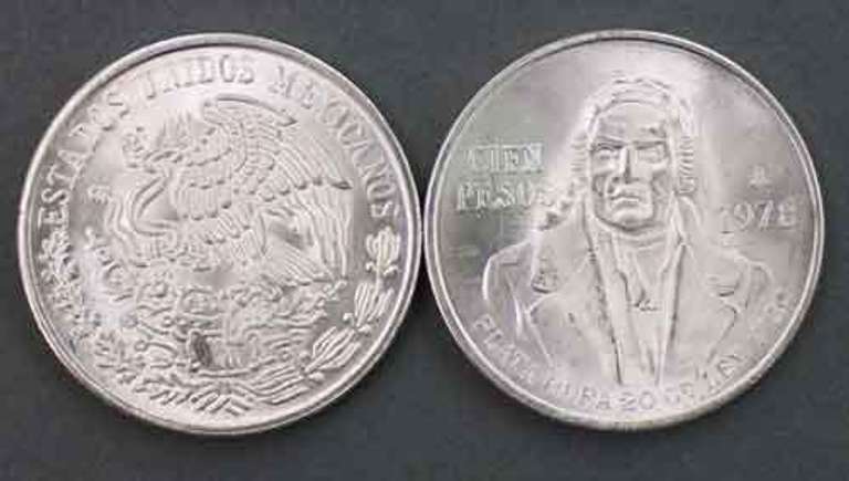 6 1978 Morelos BU Silver 100 Pesos Mexico