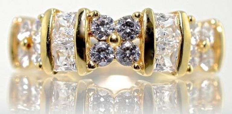 Awesome Group of 4 CZ 14K Bands