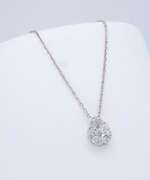 Elegant Pear Shaped Diamond Solitaire Pendant, 14kt