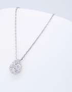 Elegant Pear Shaped Diamond Solitaire Pendant, 14kt