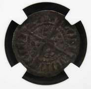 1279-1307 Edward 1 Silver Penny London in NGC XF Holder