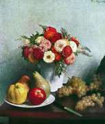 Henri Fantin - Still Life Flowers And Fruit Henri Fantin Still Life Flowers And Fruit