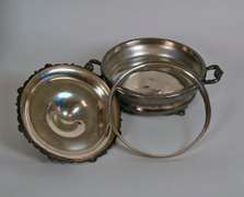 Antique Homan Silver Plate Covered Chafing Dish